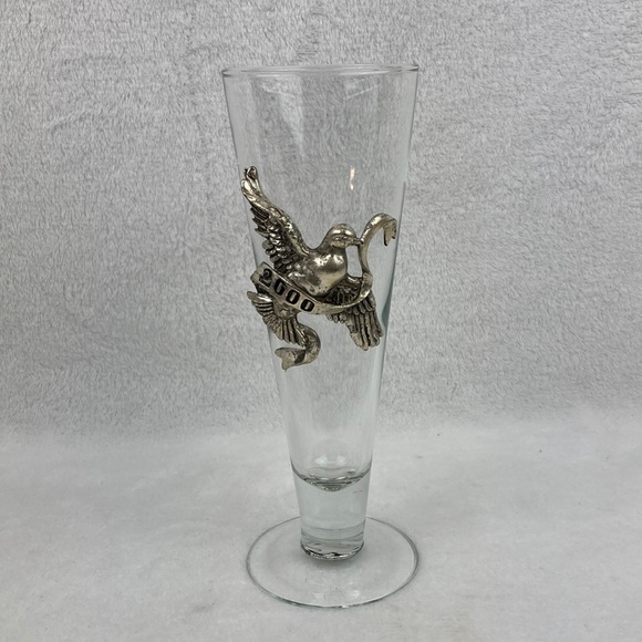 VTG Arthur Court Designs Pewter Dove Millennium 2000 Pilsner Glass 16 oz. - Picture 1 of 10